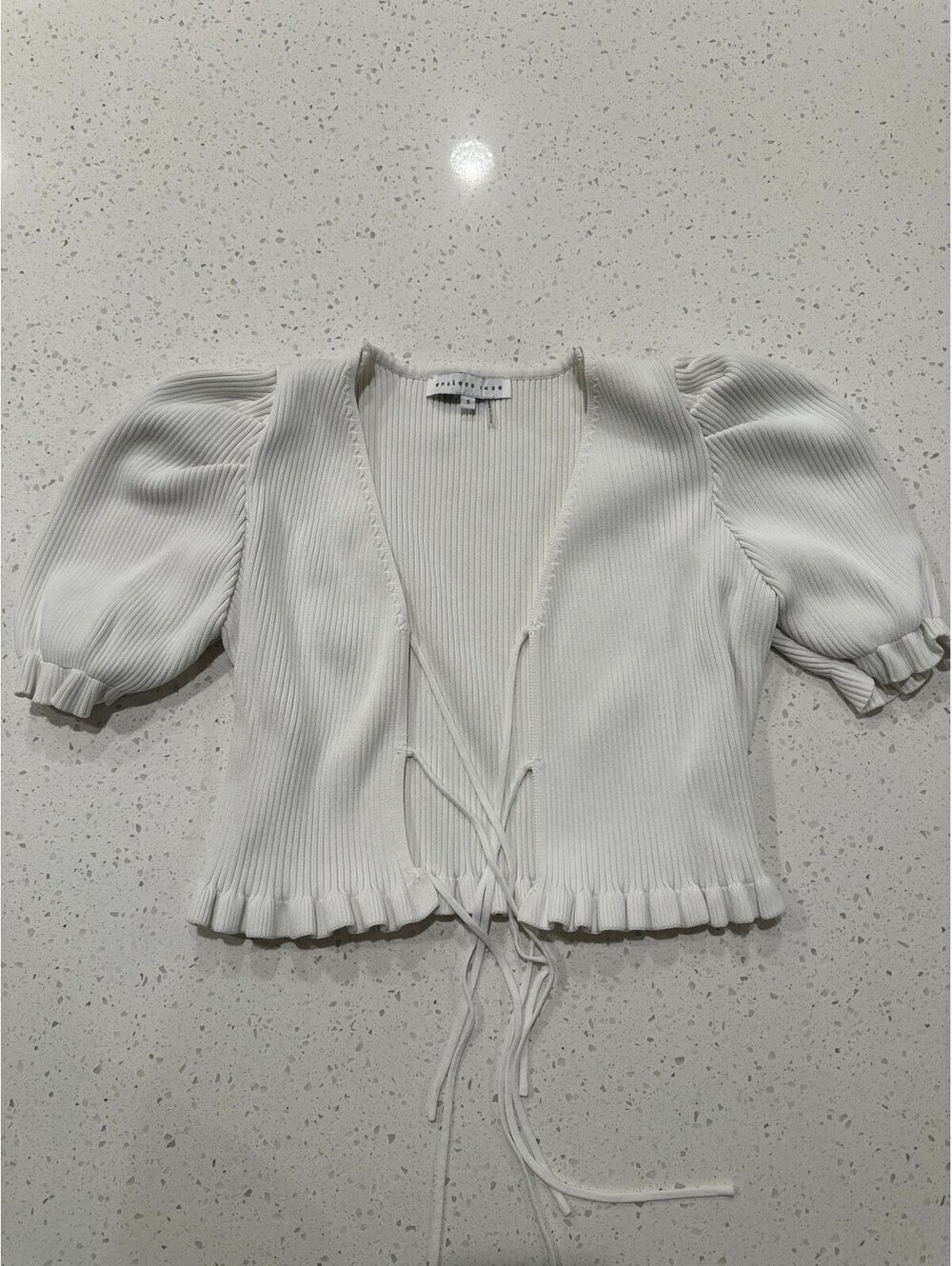 Endless Rose tie front top size small